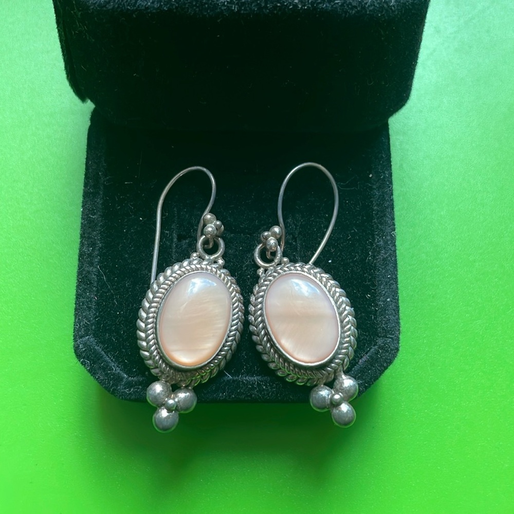 [Suarti Bali] Rose Quartz and Sterling Silver Earrings